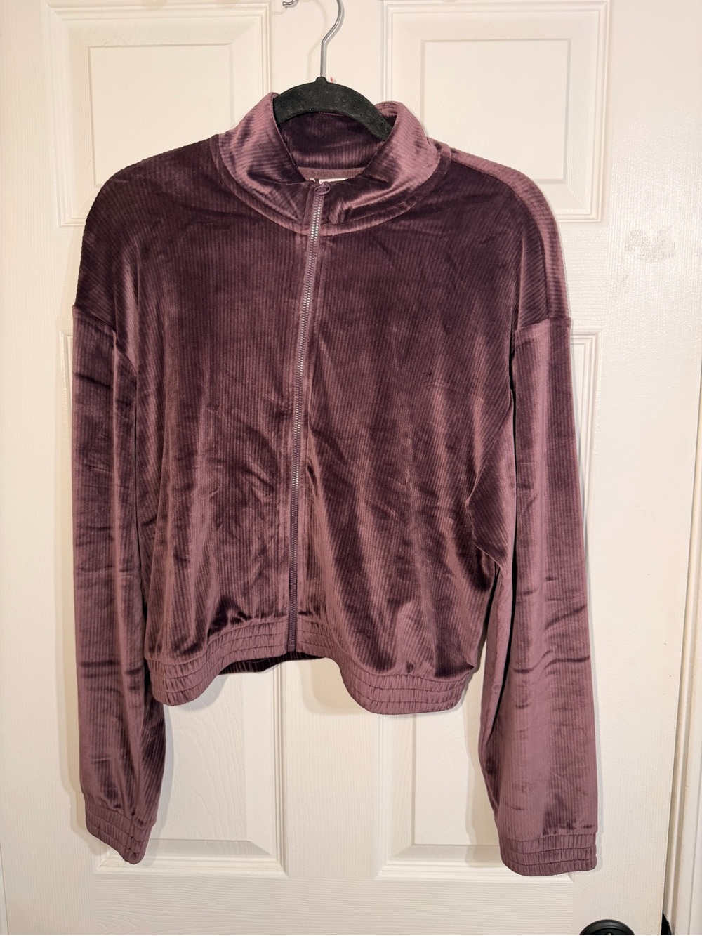 Victoria's Secret Velvet Full-Zip Jacket - Plum